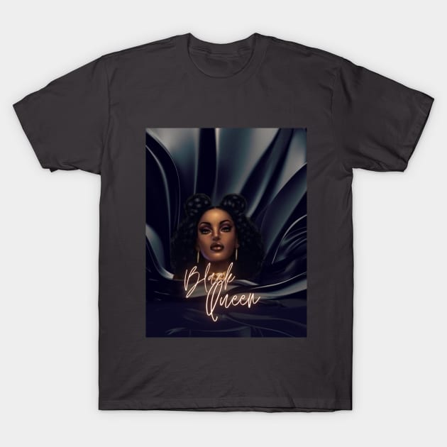 black queen T-Shirt by Sazzy's
